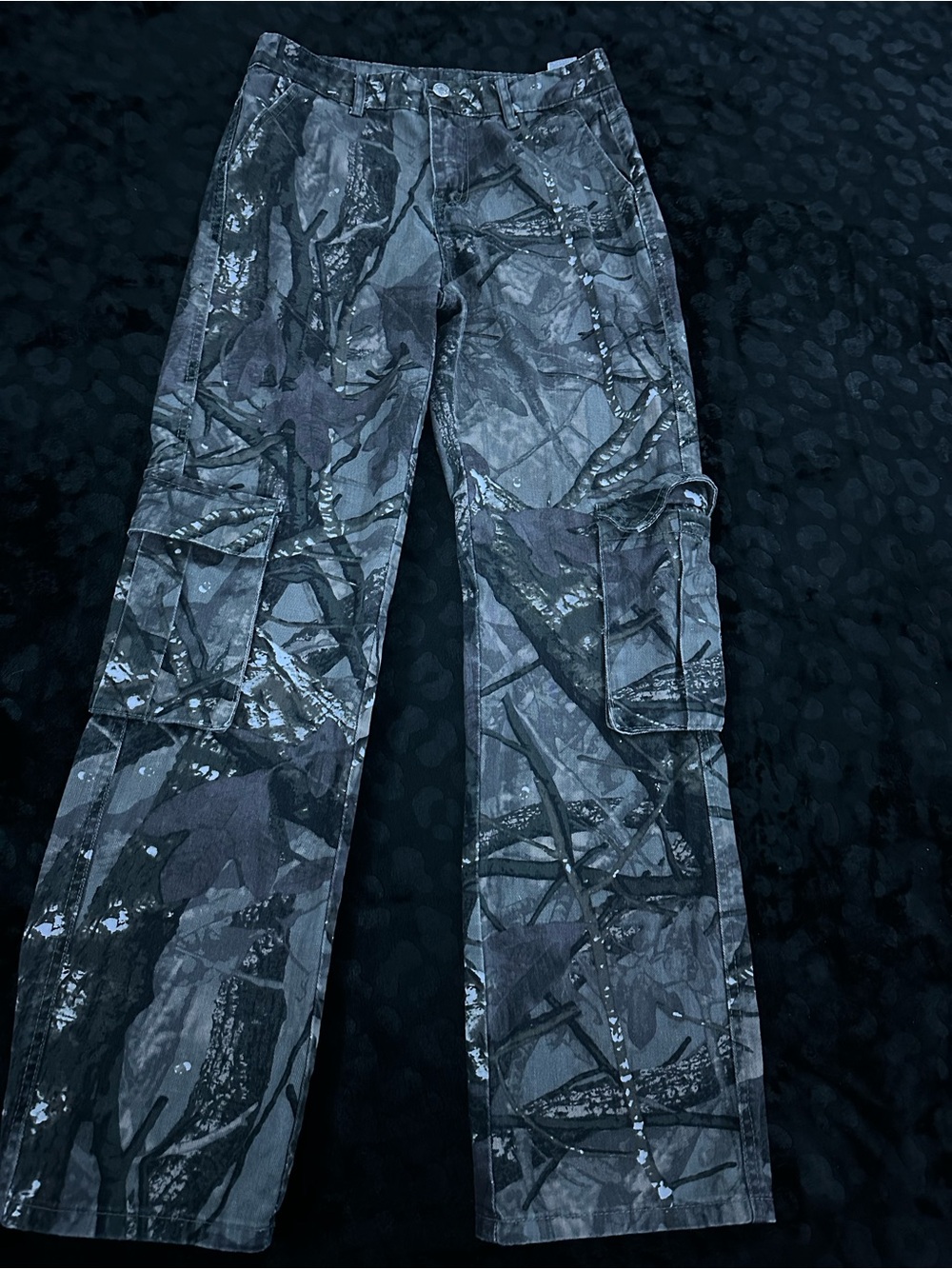Camo Straight Leg Cargo Pants